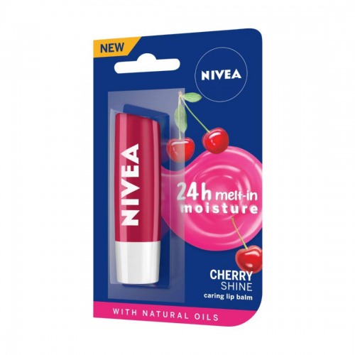 NIVEA Lip Balm, Fruity Cherry Shine