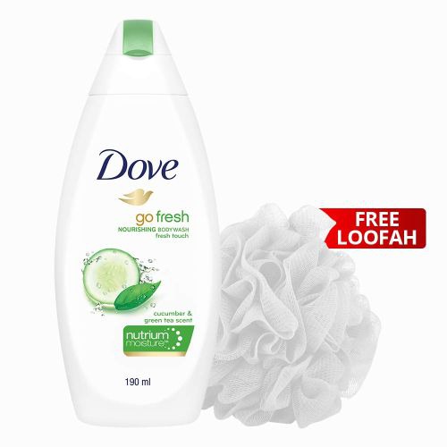 Dove Go Fresh Nourishing Body Wash - with Free Loofah