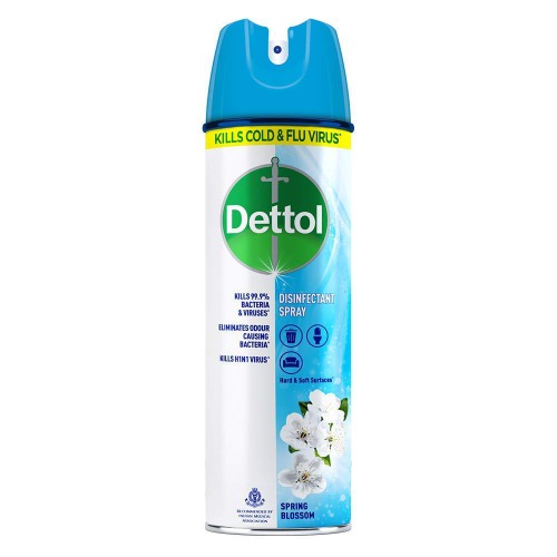 Dettol Disinfectant Sanitizer Spray for Germ Protection on Hard & Soft Surfaces, Spring Blossom, 225ml
